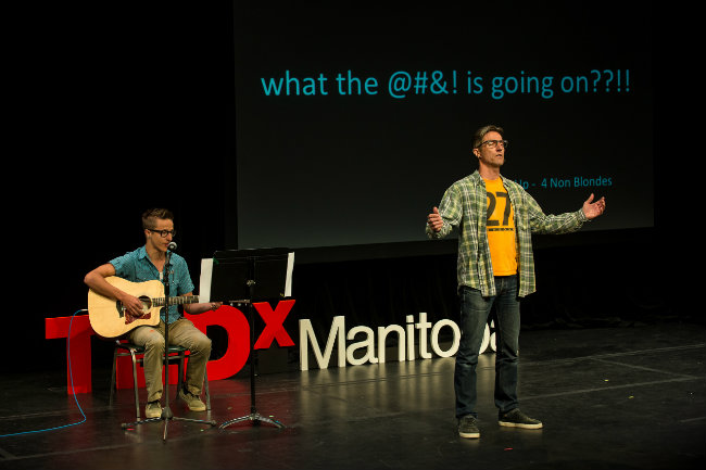 Ted Geddert at TEDx Manitoba 2014 sharing his heart of the agony of his son